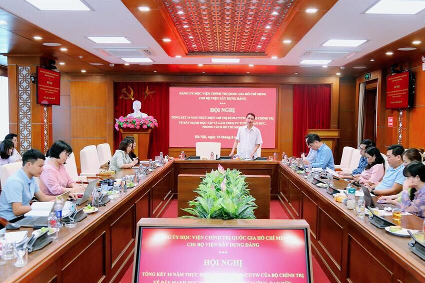 Viện Xây dựng Đảng tổ chức Hội nghị Tổng kết 10 năm thực hiện Chỉ thị 05-CT/TW của Bộ Chính trị về “Đẩy mạnh học tập và làm theo tư tưởng, đạo đức, phong cách Hồ Chí Minh”