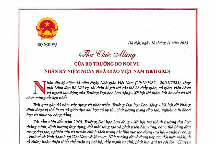 Bộ trưởng Đỗ Thanh Bình gửi Thư chúc mừng nhân Ngày nhà giáo Việt Nam 20/11                                                                                         19/11/2025 12:27                                                 -