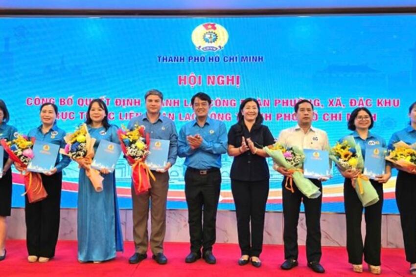 Bốn Phó Chủ tịch LĐLĐ TPHCM phụ trách công đoàn phường, xã tại TPHCM cũ