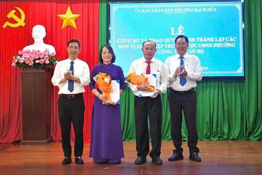 Phường Rạch Dừa (TPHCM) thành lập 2 đơn vị sự nghiệp công lập