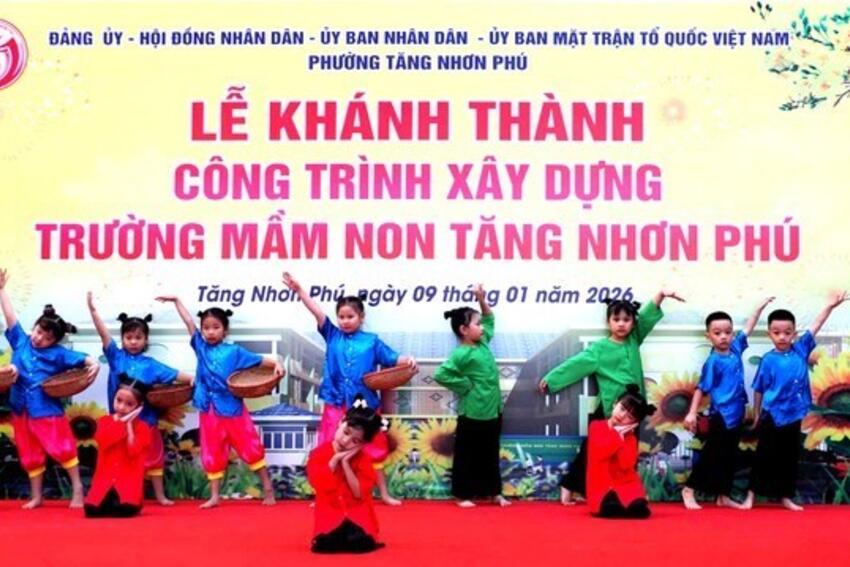 Phường Tăng Nhơn Phú thêm một trường mầm non được khánh thành