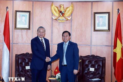 Tổng Bí thư Tô Lâm gặp Chủ tịch Thượng viện Indonesia