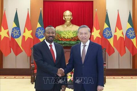 Tổng Bí thư Tô Lâm tiếp Thủ tướng nước Cộng hòa Dân chủ Liên bang Ethiopia