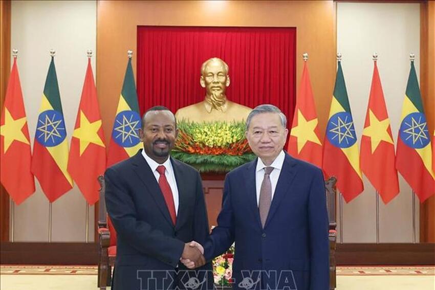 Tổng Bí thư Tô Lâm tiếp Thủ tướng nước Cộng hòa Dân chủ Liên bang Ethiopia