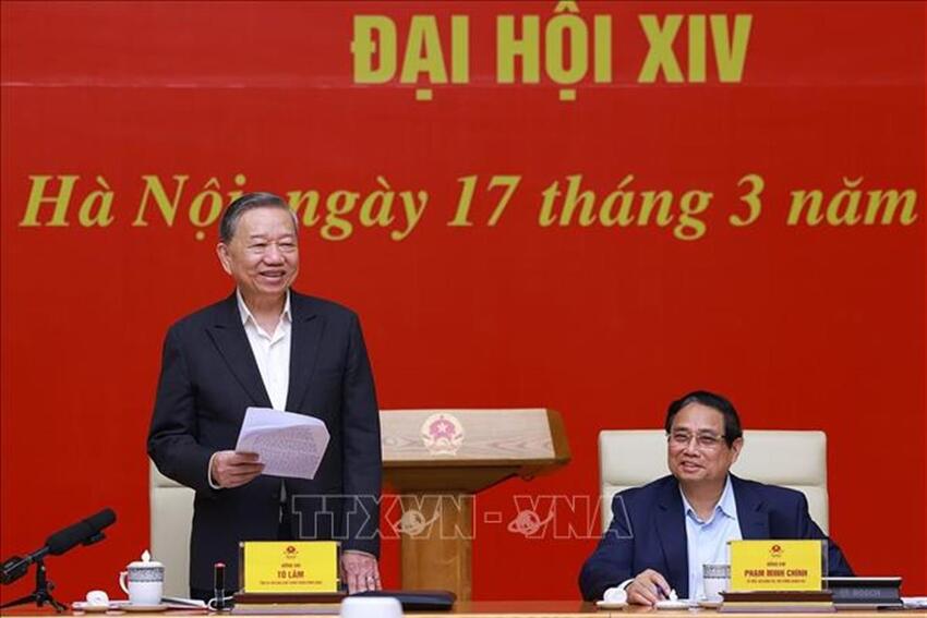 Tổng Bí thư Tô Lâm làm việc với Tiểu ban Kinh tế - Xã hội Đại hội XIV của Đảng