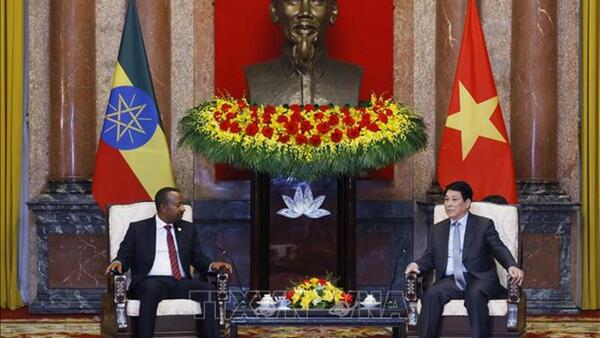 Chủ tịch nước Lương Cường tiếp Thủ tướng Ethiopia