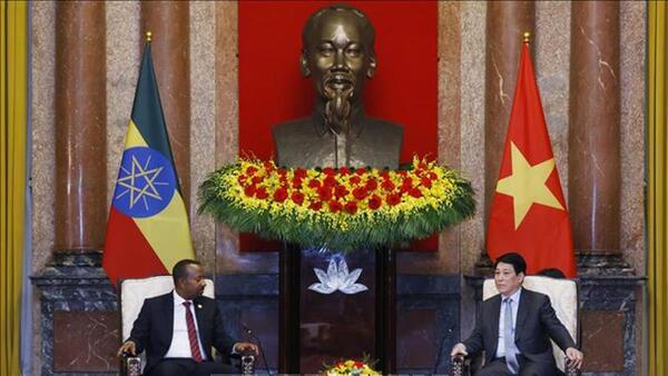 Chủ tịch nước Lương Cường tiếp Thủ tướng Ethiopia