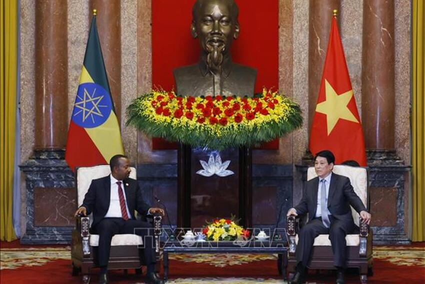 Chủ tịch nước Lương Cường tiếp Thủ tướng Ethiopia