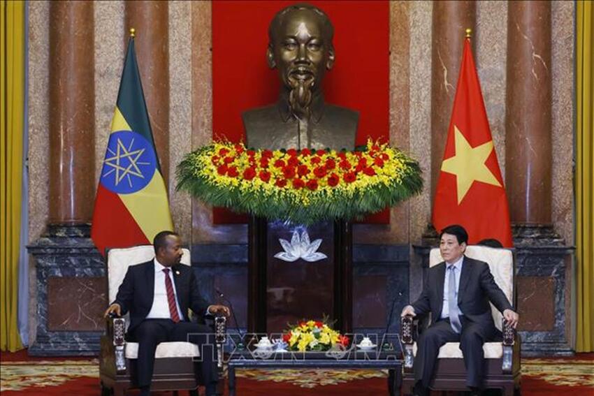 Chủ tịch nước Lương Cường tiếp Thủ tướng Ethiopia
