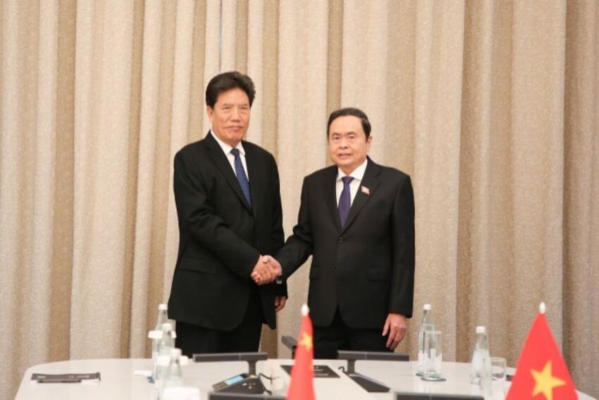 Chủ tịch Quốc hội Trần Thanh Mẫn tiếp Phó Uỷ viên trưởng Uỷ ban Thường vụ Đại hội đại biểu Nhân dân toàn quốc Trung Quốc Lạc Tang Giang Thôn