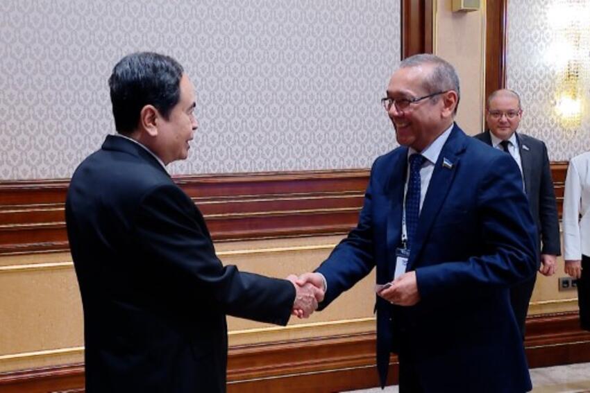 Chủ tịch Quốc hội Trần Thanh Mẫn tiếp Chủ tịch Đảng Dân chủ Nhân dân Uzbekistan