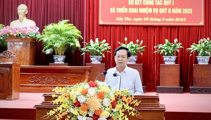 Hội nghị Ban Chấp hành Đảng bộ thành phố Cần Thơ sơ kết công tác quý I/2025