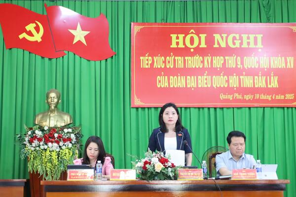 Đoàn đại biểu Quốc hội tỉnh Đắk Lắk tiếp xúc cử tri huyện Cư M’gar