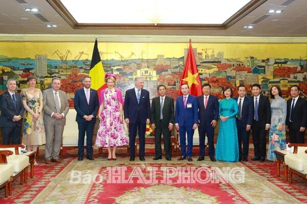 Nhà vua và Hoàng hậu Vương quốc Bỉ  thăm, làm việc tại thành phố Hải Phòng