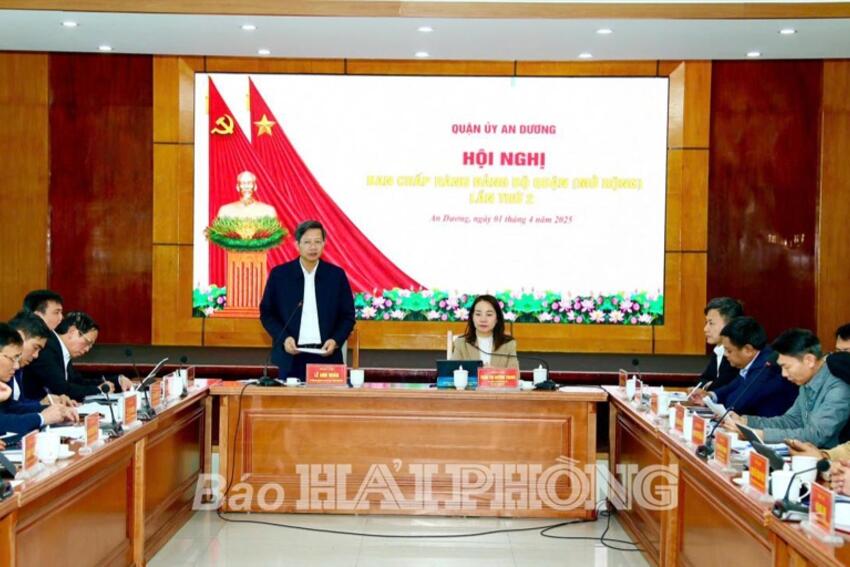 Quý 1-2025, Quận ủy An Dương thực hiện đạt kết quả cao các chỉ tiêu, nhiệm vụ