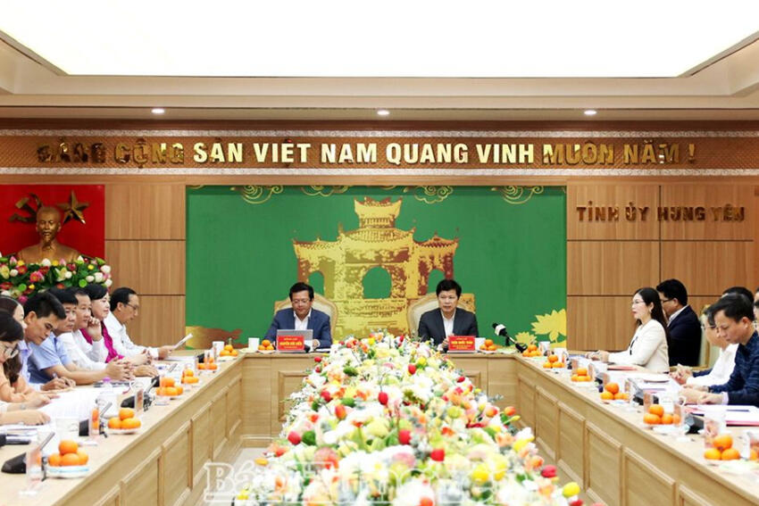 Trao đổi kinh nghiệm giữa Thường trực Tỉnh ủy Hưng Yên và Thường trực Tỉnh ủy Cà Mau