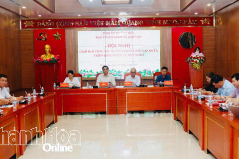 Ban Tuyên giáo và Dân vận Tỉnh ủy giao ban công tác tuyên giáo và dân vận quý I