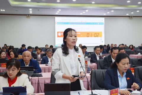 Kỳ họp thứ 24 HĐND tỉnh khóa XVI: Đại biểu thảo luận tại Hội trường