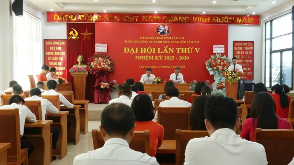 Đảng bộ Công ty TNHH MTV Xăng dầu Lào Cai tổ chức thành công đại hội nhiệm kỳ 2025 - 2030