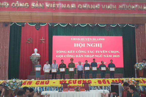 Di Linh: Tổng kết công tác tuyển chọn, gọi công dân nhập ngũ năm 2025