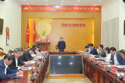 Họp Thường trực Ban Chỉ đạo cấp tỉnh về phát triển khoa học công nghệ, đổi mới sáng tạo và chuyển đổi số tỉnh Ninh Bình