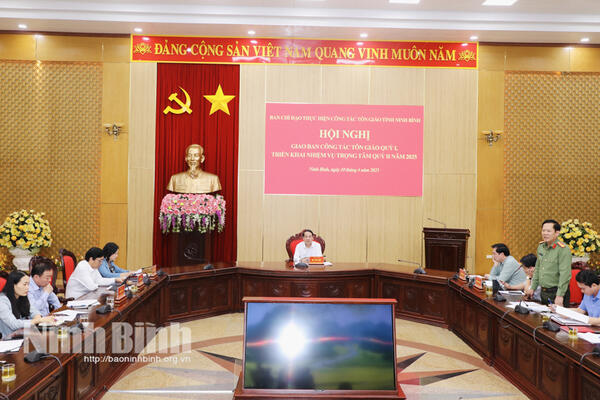 Giao ban công tác tôn giáo quý I