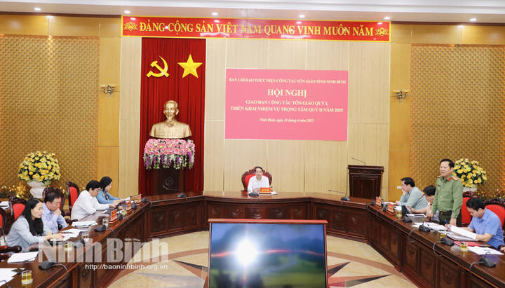Giao ban công tác tôn giáo quý I