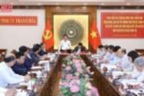 Ban Chính sách, Chiến lược Trung ương làm việc với Thường trực Tỉnh ủy Thanh Hóa về sơ kết 5 năm...