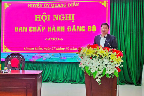 Quảng Điền: Hội nghị triển khai các nội dung liên quan đến công tác cán bộ
