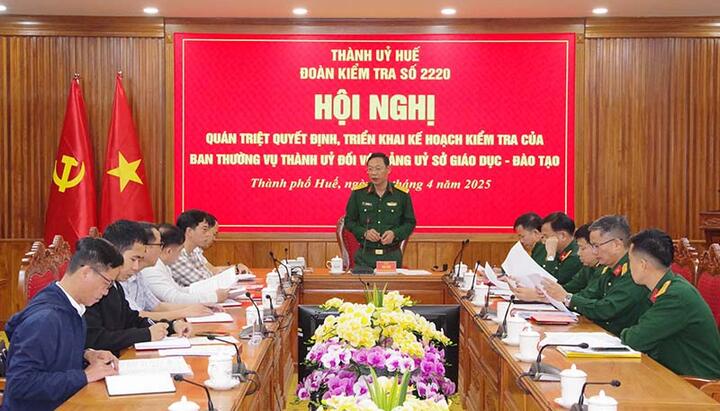 Đoàn kiểm tra số 2220 của Ban Thường vụ Thành uỷ hội nghị triển khai kế hoạch kiểm tra Đảng uỷ sở Giáo dục - Đào tạo