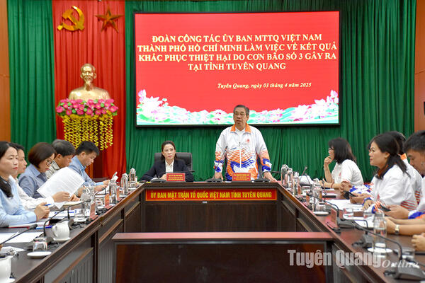 Ủy ban MTTQ Việt Nam thành phố Hồ Chí Minh làm việc với tỉnh