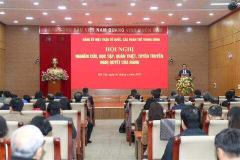Chương trình hành động của Đảng ủy Mặt trận Tổ quốc, các đoàn thể Trung ương thực hiện Nghị quyết số 57-NQ/TW