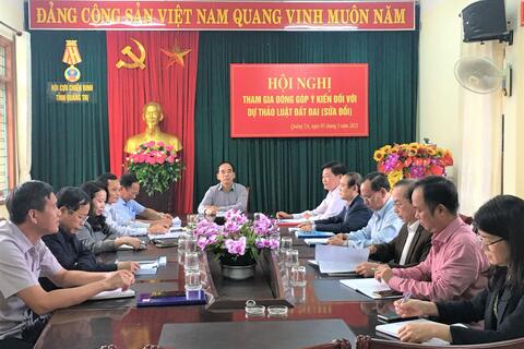 Hội CCB tỉnh Quảng Trị lấy ý kiến Dự thảo Luật Đất đai (sửa đổi)