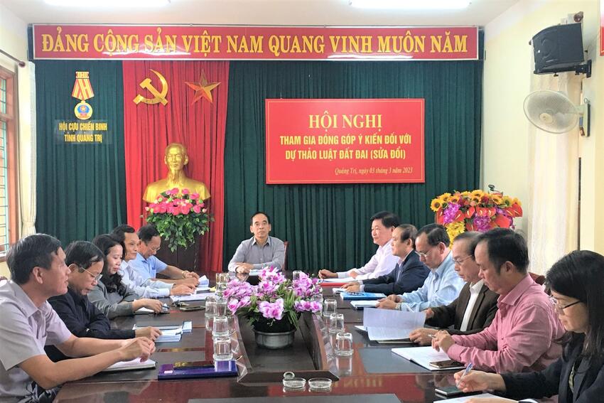 Hội CCB tỉnh Quảng Trị lấy ý kiến Dự thảo Luật Đất đai (sửa đổi)