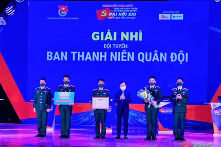 Thanh niên Quân đội giành giải nhì Cuộc thi trực tuyến tìm hiểu Nghị quyết Đại hội XIII của Đảng