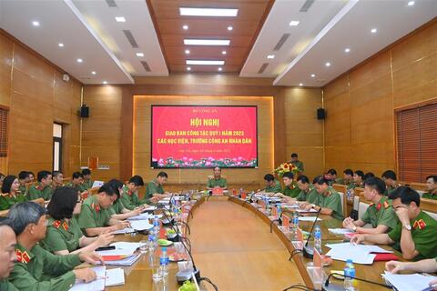 Giao ban công tác Quý I năm 2023 các học viện, trường Công an nhân dân