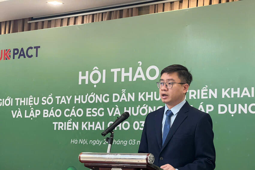 Ra mắt Sổ tay ESG - hướng dẫn thực hành bền vững cho các doanh nghiệp ngành Tài chính, Bất động sản – Xây dựng và Sản xuất