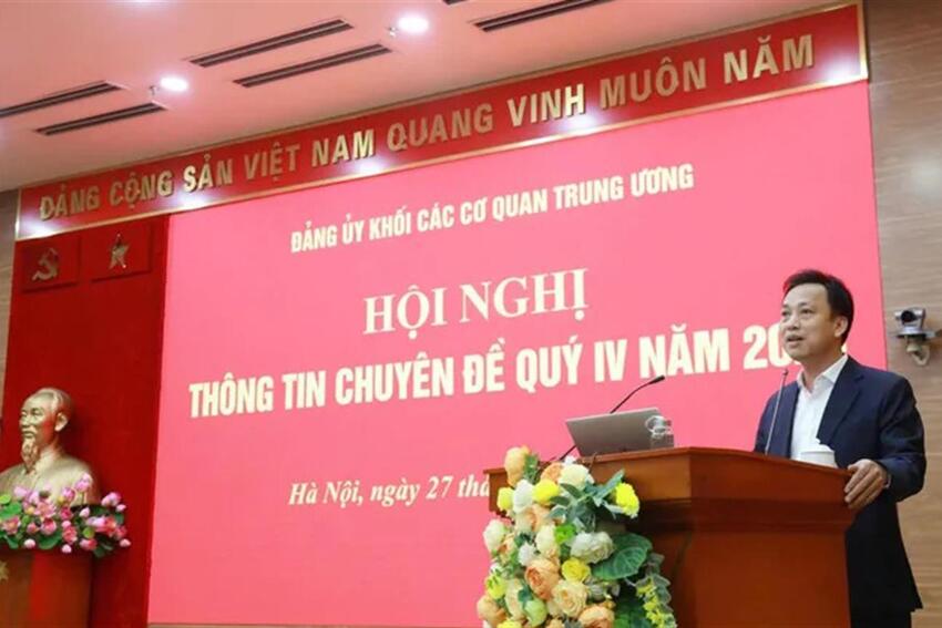 Đảng ủy Khối các cơ quan Trung ương tổ chức hội nghị chuyên đề quý IV năm 2024
