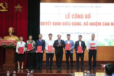 Bộ VHTTDL công bố các quyết định về công tác cán bộ