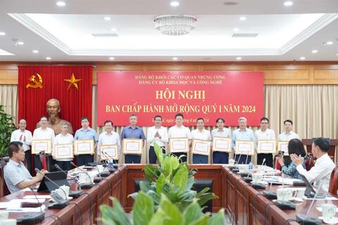 Hội nghị Ban Chấp hành Đảng bộ Bộ KH&CN mở rộng quý I/2024