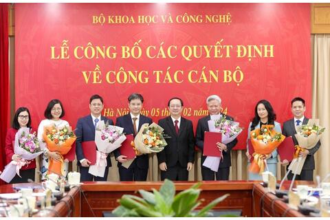 Bộ Khoa học và Công nghệ công bố các Quyết định về công tác cán bộ