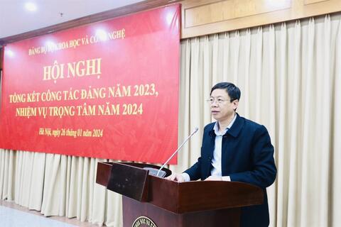 Đảng bộ Bộ Khoa học và Công nghệ đạt nhiều kết quả tích cực trong công tác xây dựng Đảng năm 2023