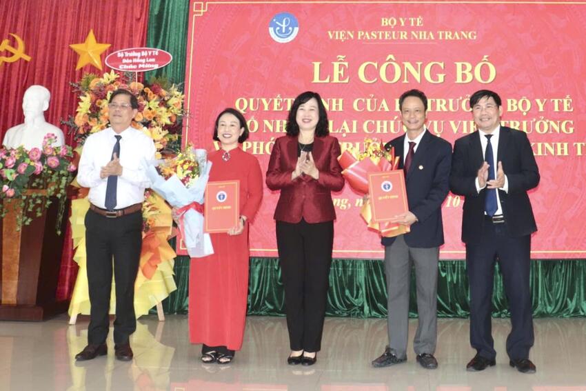 Bộ Y tế trao quyết định bổ nhiệm cán bộ lãnh đạo Viện Pasteur Nha Trang