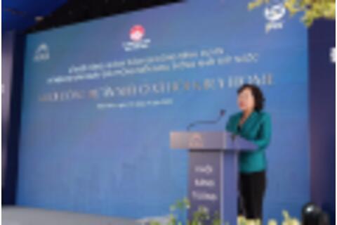 Thống đốc Nguyễn Thị Hồng dự Lễ khởi công dự án nhà ở xã hội Kira Home, tỉnh Vĩnh Phúc