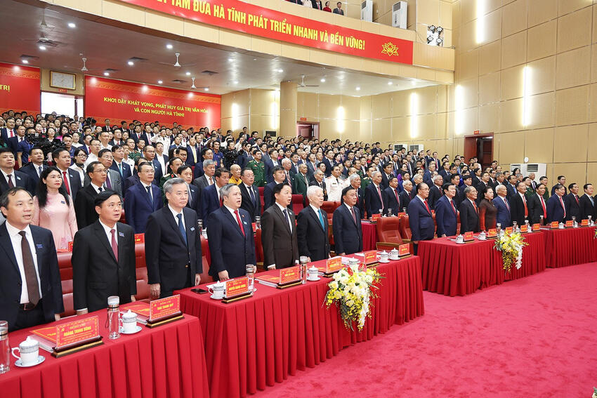 Khai mạc trọng thể Đại hội đại biểu Đảng bộ tỉnh Hà Tĩnh lần thứ XX