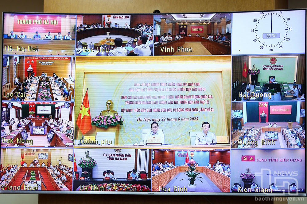 Hội nghị trực tuyến toàn quốc kết nối với các địa phương.