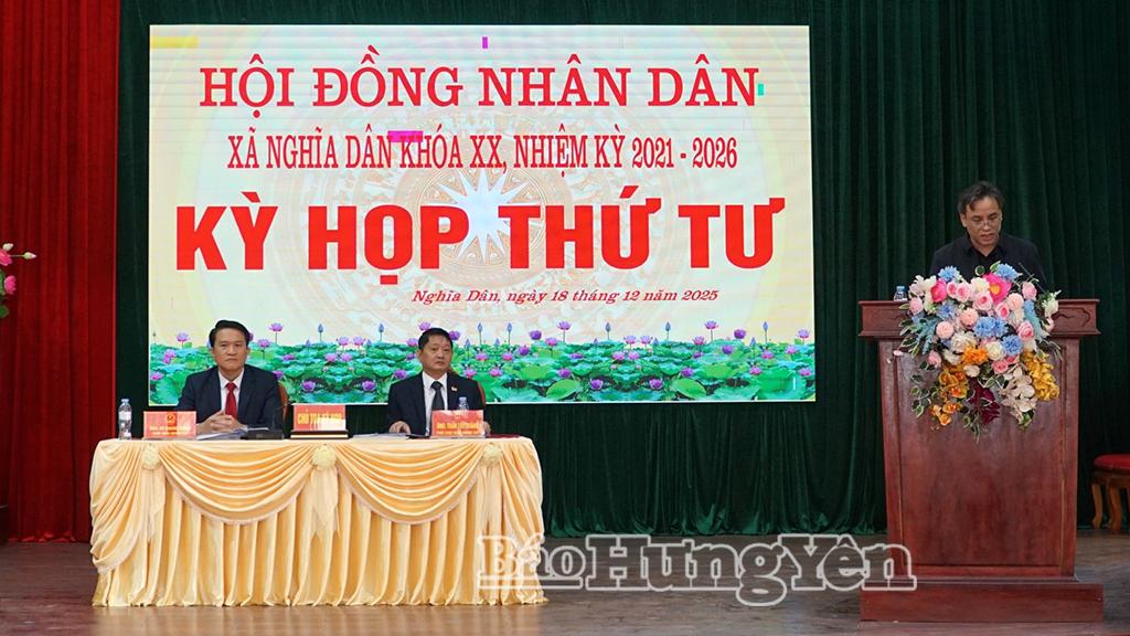 HĐND xã Nghĩa Dân tổ chức kỳ họp thường lệ cuối năm.