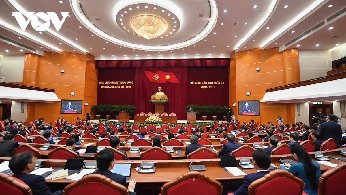 Toàn cảnh Hội nghị Trung ương 13 (khóa XIII).