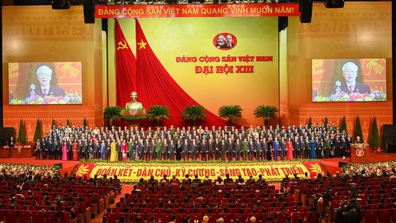 Quang cảnh phiên bế mạc Đại hội đại biểu toàn quốc lần thứ XIII của Đảng Cộng sản Việt Nam. (Ảnh: DUY LINH)