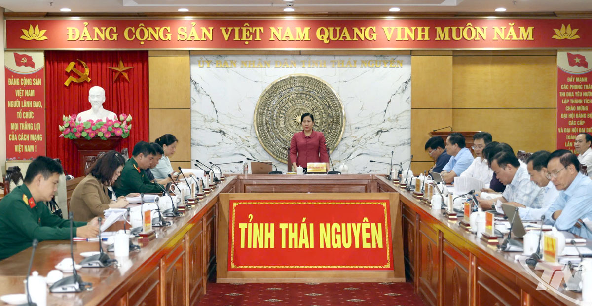 Đồng chí Đỗ Thị Minh Hoa chủ trì Hội nghị.
